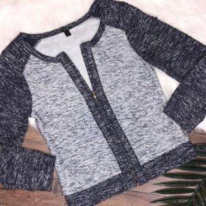 J.Crew blue tweed zip blazer jacket